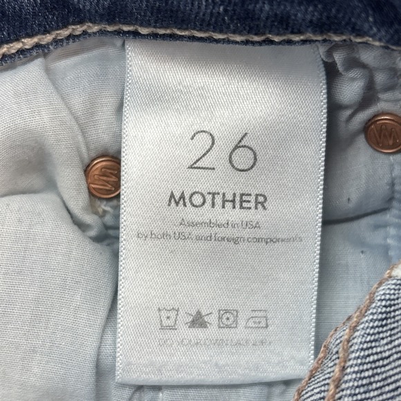 Mother Jeans Women's 26 Insider Crop Step Chew Distressed Dancing On The Coals - Picture 8 of 16